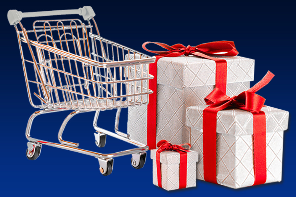 Shopping trolley and gifts