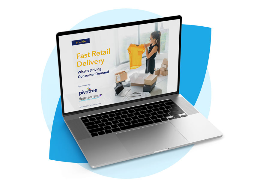 fast retail delivery in computer screen