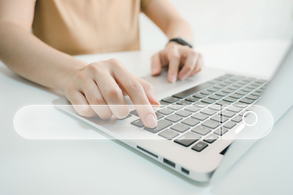 Hands and keyboard