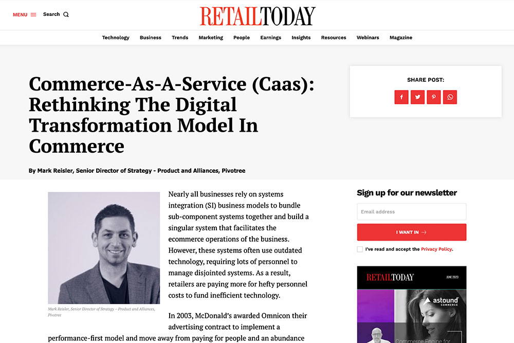 Commerce-As-A-Service (Caas): Rethinking The Digital Transformation Model In Commerce