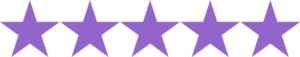 5 purple stars in a row
